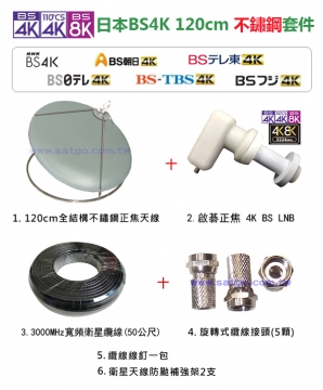 120cm 4K BS不鏽鋼套件組