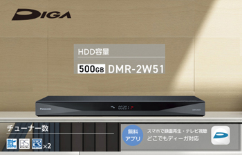 Panasonic DMR-2W51  2K BS 藍光機
